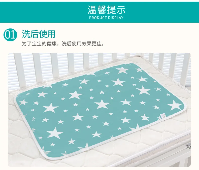 ideacherry 60*75CM Baby Cotton Diapers Mattress Cartoon Waterproof Changing Mat Baby Cushion Reusable Diaper Washable Urine Pad