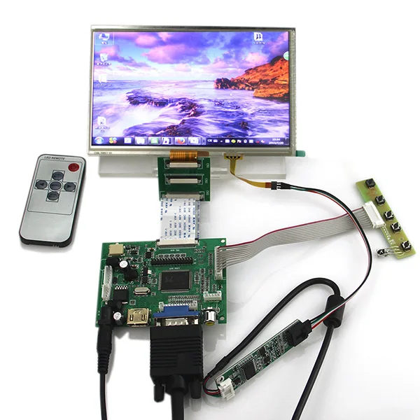 

Controller Driver Board+Touch Panel for Raspberry Pi+ 7inch 1024x600 LCD Display