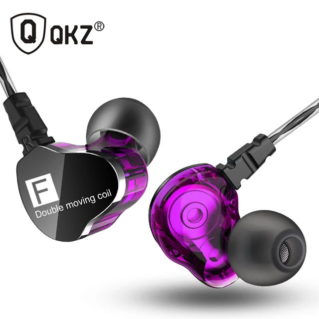 US $6.88 Genuine QKZ CK9 Earphones Dual Driver With Mic gaming headset mp3 DJ Field Headset audifonos fone d