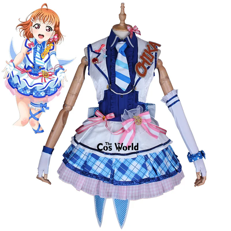 

Love Live Sunshine Aqours Takami Chika After School Arcade Game Dress Uniform Outfit Anime Cosplay Costumes