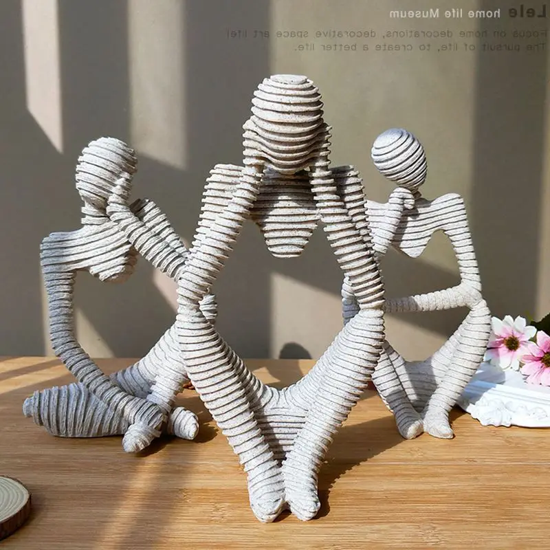 

North Abstract Sandstone Character Sculpture Handmade Creative Figurines Home Decoration Ornaments Statue 24