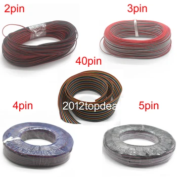 

2Pin 3Pin 4Pin 5Pin 40pin 1M 5M 10M 20M 22AWG Electric Extension Wire Cable For Single Color RGB RGBW LED Strip Light