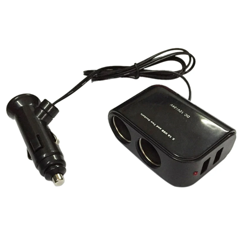 12V 24V розетка для автомобильного прикуривателя сплиттер светодиодный USB Зарядное
