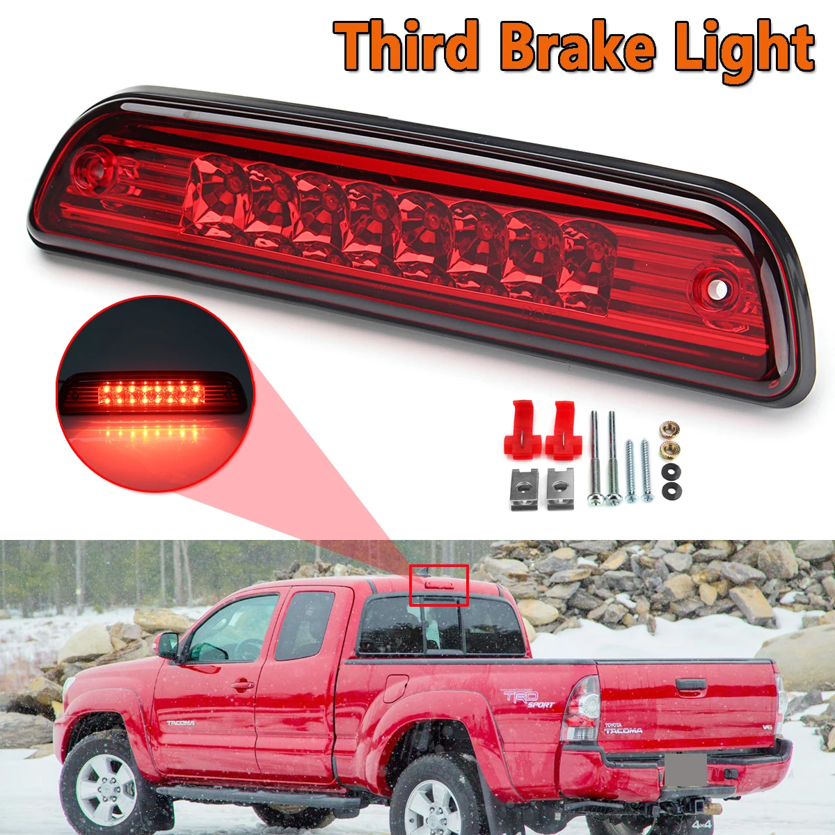 Third Rear Car Brake Light Tail Light Car Break Lamp For 1995 2016 For