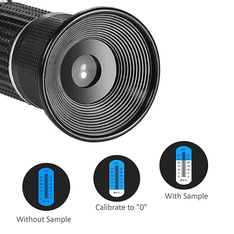 Шкала рефрактометра Brix ATC, рефрактометр солености Точная Калибровка для пива вина кофе соленой воды фрукты сахар овощи