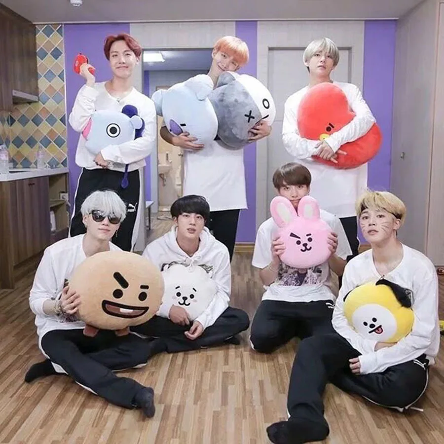 Kpop Home Bangtan Boys BTS Monster Vapp Bt21 Same Pillow Warm Bolster Q Back Cushion Plush