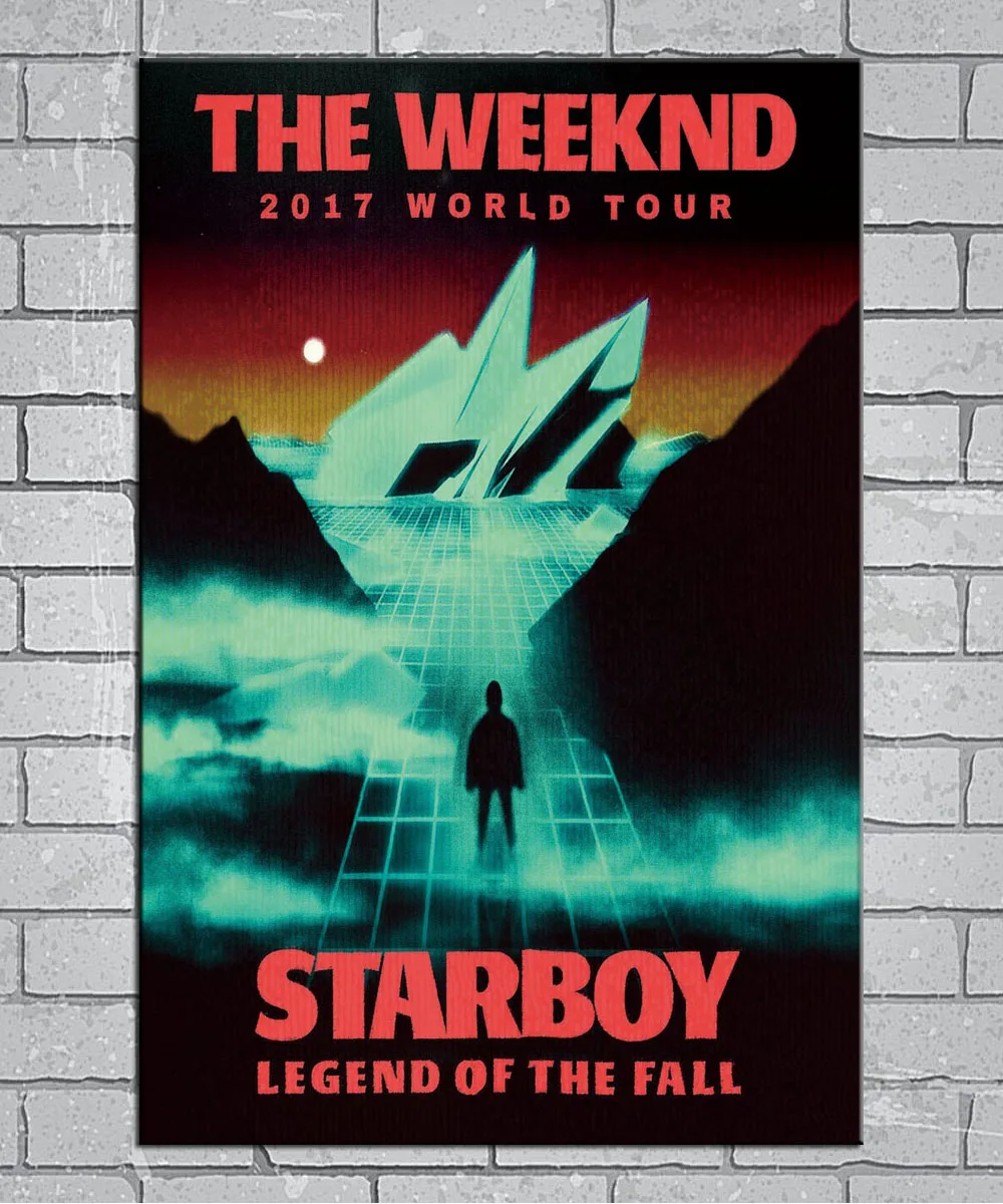 

The Weeknd 2017 World Tour Starboy Music Light Canvas Custom Poster 24x36 27x40 inch Home Decor N131