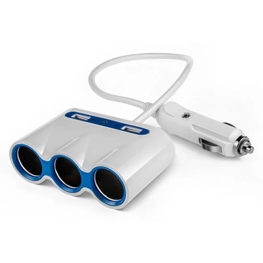 12 V-24 V розетка для автомобильного прикуривателя сплиттер светодиодный USB Зарядное устройство адаптер 3.1A обнаружения для телефона MP3 DVR аксессуары