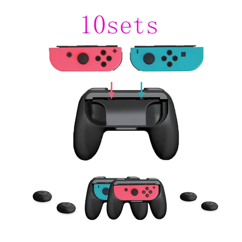 10sets Plastic Black For NS NX Hand Grip Kit Left Right Joy Con Hand