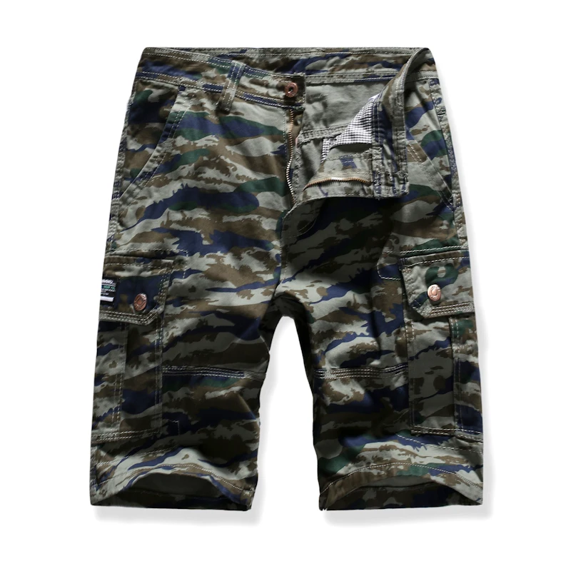 MOGU, новинка, мужские свободные повседневные шорты-карго, короткие штаны, камуфляжные военные шорты длиной до колена, большие размеры 30-38, мужские шорты
