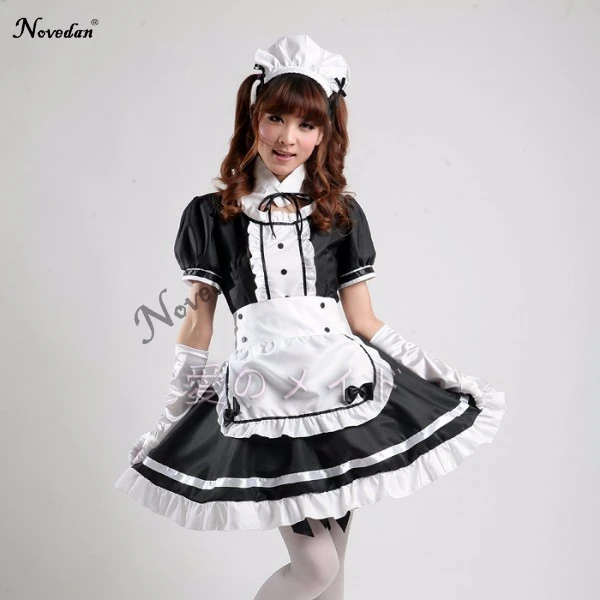 Sexy French Maid Costume Sweet Gothic Lolita Dress Anime Cosplay Sissy Maid Uniform Plus Size Halloween Costumes For Women