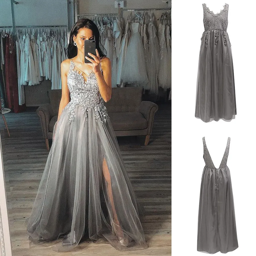 

Women Summer Maxi Dress Sling Cross Wedding V-Neck Elegant Party Evening Slim Hollow Lace Dresses vestidos de festa Long Dress
