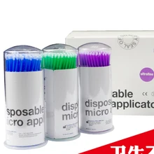 100 шт./компл. одноразовые косметические ватные палочки для наращивания ресниц Мини индивидуальные Аппликаторы домашняя тушь для ресниц щетка хлопок мягк тампон