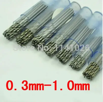 

wholesale 50pcs Micro Drills Set 0.3mm~1.0mm Choose Cnc Press Fits Dremel Bits Carbide Micro Drill Bit CNC PCB Dremel Drill Bits