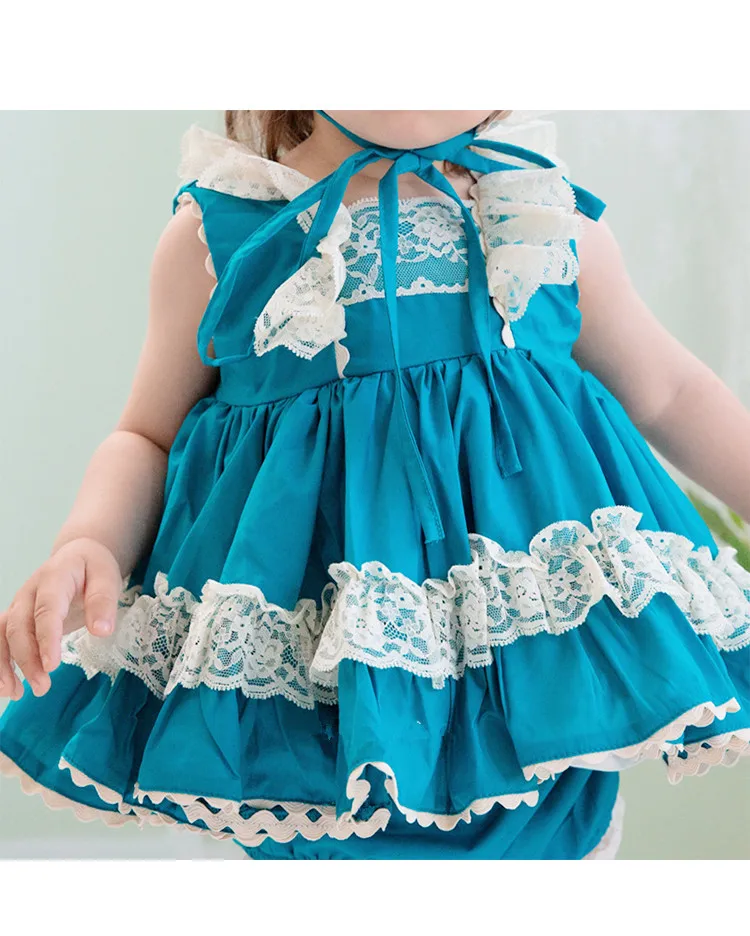 6 шт., г. летнее испанское платье в стиле Лолиты для девочек, платье принцессы без рукавов Детское праздничное платье для дня рождения, Modis, детские платья, Y1603