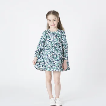 

Princess Girls Dress Long Sleeve 2017 Autumn Brand Children Christmas Dress with Flower Printed Kids Dresses for Girls Clothing