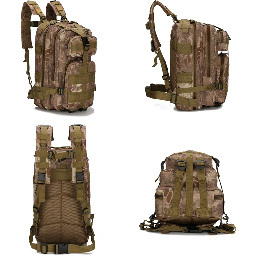 Hiking Backpack Outdoor Camping Black 30L Rucksacks (12)
