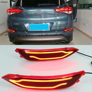 

1Pair For Hyundai Tucson 2015 2016 2017 2018 Car LED Multi-Function Rear Bumper Lights Brake Tail Light Warning Lamp Reflector