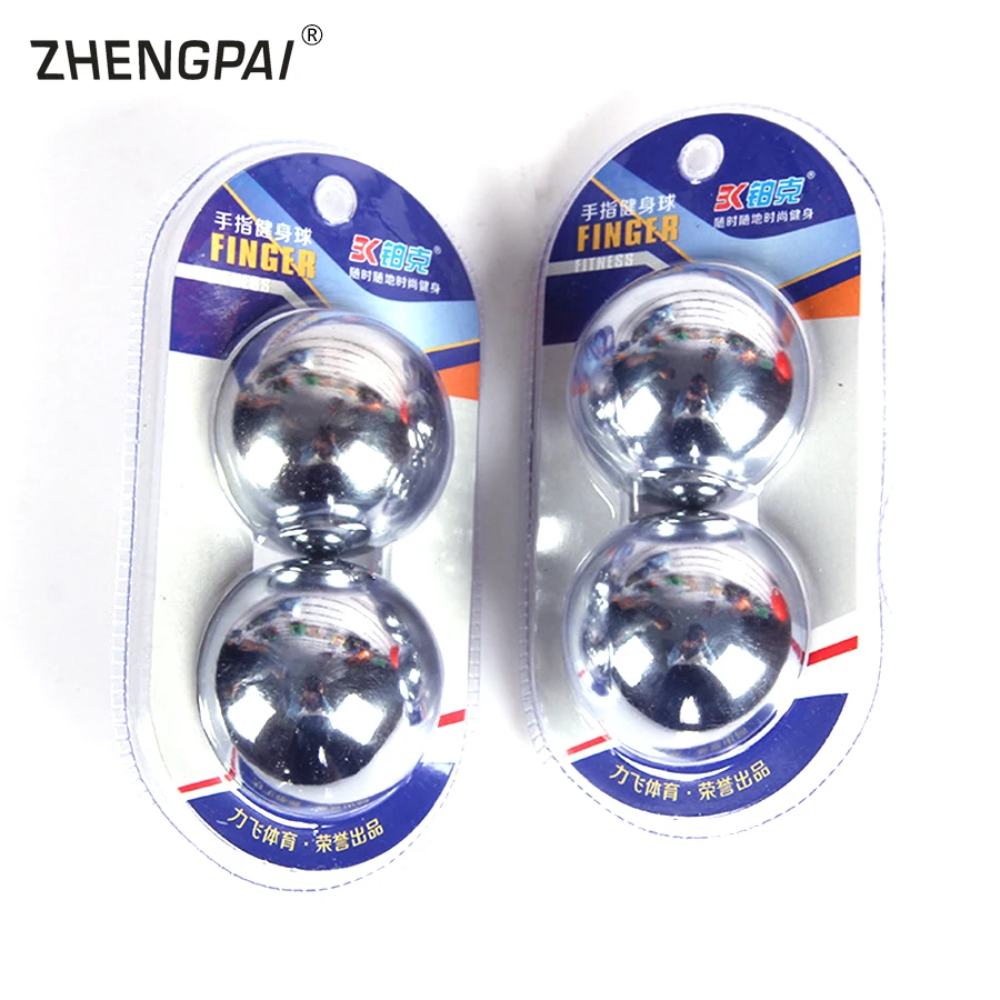 ZHENPAI 55mm Iron Handle Ball Metal Fitness Massage Ball Health Ball