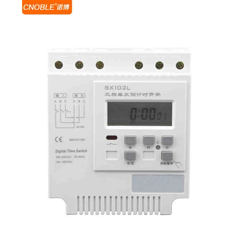 

3*380VAC,3*16A Three-phase Current Countdown Timer Switch,Timer Controller,LCD Display Three Phase Current Digital Time Switch