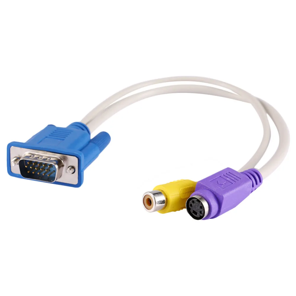 PC/LAPTOP VGA SVGA TO S Video Cable 3 RCA Composite AV TV Out Converter Adapter Cable-in Audio & Video Cables from Computer & Office on Aliexpress.com ...