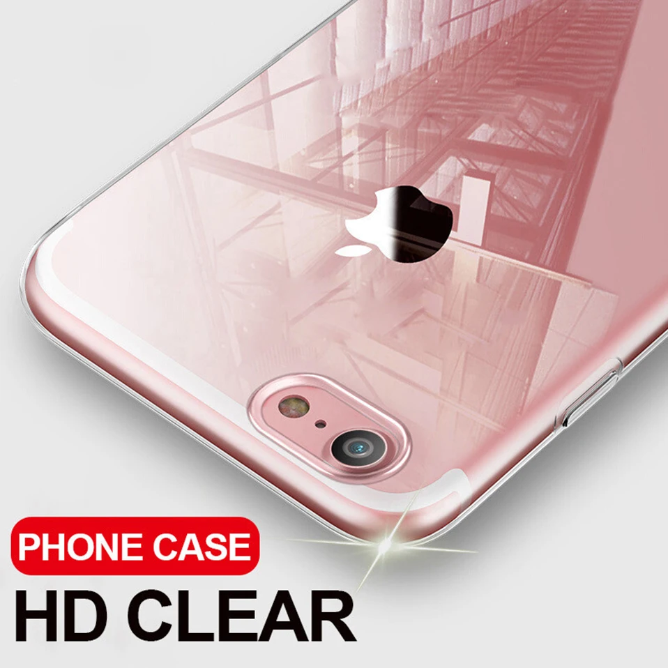 

Ultra Thin Soft Transparent TPU Phone Case For iphone X 7 8 6S 6 5 5S SE 4 4S Clear Silicon For iphone 7s plus 8s plus 6s plus