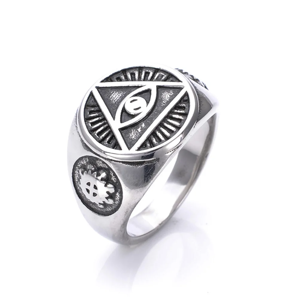 

DEMOLAY RING KNIGHTS TEMPLAR MASON RINGS FOR WOMEN GIRLS FEMALE BLACK SILVER FINGER RINGS GOTHIC JEWELRY