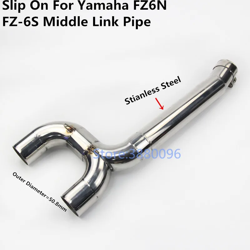 

Motorcycle Exhaust Middle pipe for Yamaha FZ6 FZ6N FZ6S without exhaust slip on full system link pipe