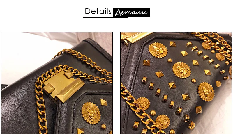 luxury women bag female shoulder bag Ladies messenger bags with rivet_06