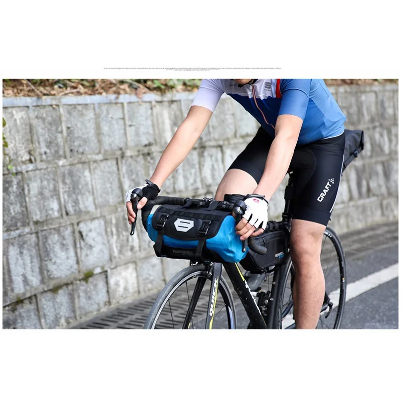 Best ROSWHEEL Full Waterproof 7L Bicycle Front Bag MTB Cycling Baskets Packing Pannier Bike Accessories Handlebar Bag 2