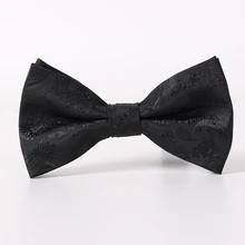 Жаккардовый черный галстук-бабочка с цветочным рисунком Cashew Цветы бабочки Cravats Мужчины Женщины Жених Свадебный коммерческий костюм банкет