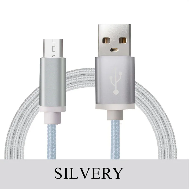 2A الفاخرة الألومنيوم مزين الهاتف المحمول الكابلات كابل البيانات مايكرو usb لسامسونج غالاكسي S6 S7 S8 S9 ل LG G3 G4 سريع تهمة