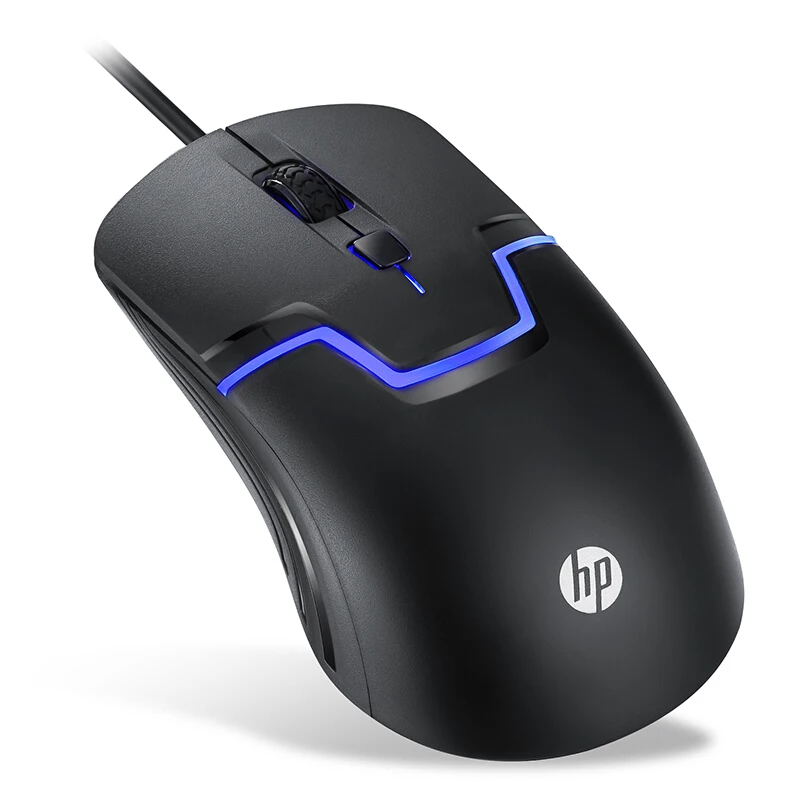 Проводная Оптическая USB игровая мышь HP M100 1600DPI подключаемый светильник вес для