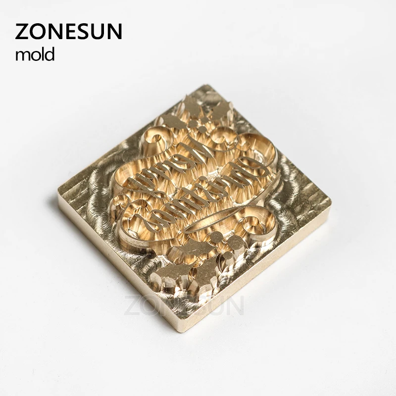 ZONESUN Персонализированная медная латунная штамповка деревянная кожаная бумажная