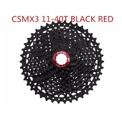 Sunracing 10 скоростей CSMS3 CSMX3 11-40 t/11-42/11-46 t mtb велосипед свободные колеса кассета широкое соотношение mtb велосипед кассета - Цвет: MX3 40T black  red