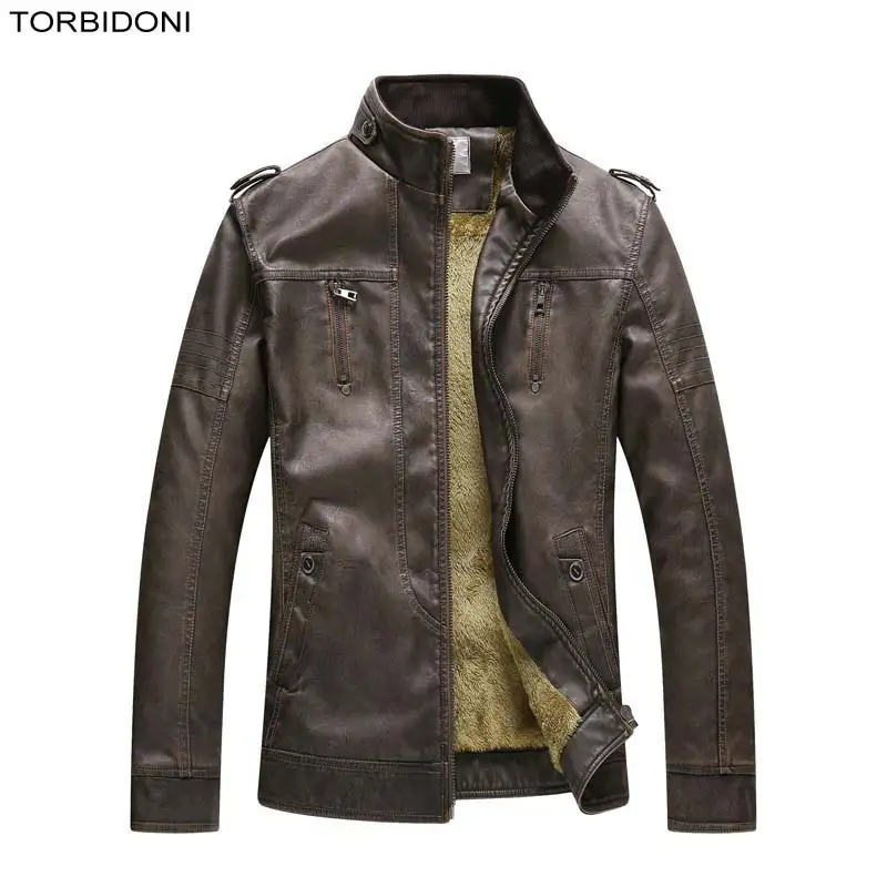 Winter Leather Jacket Men Faux Fur Warm Jackets and Coats Thickening Trench Coat Jaqueta de Couro Motorcycle Outdoor Jacket 3XL