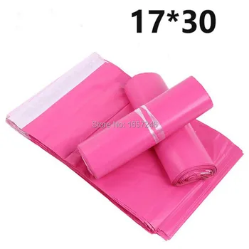 

17x30cm Pink Color Self-Adhesive Poly Mailer Pink Poly Mailing Post Envelope Pouches Plastic Express Courier Bags 1000pcs
