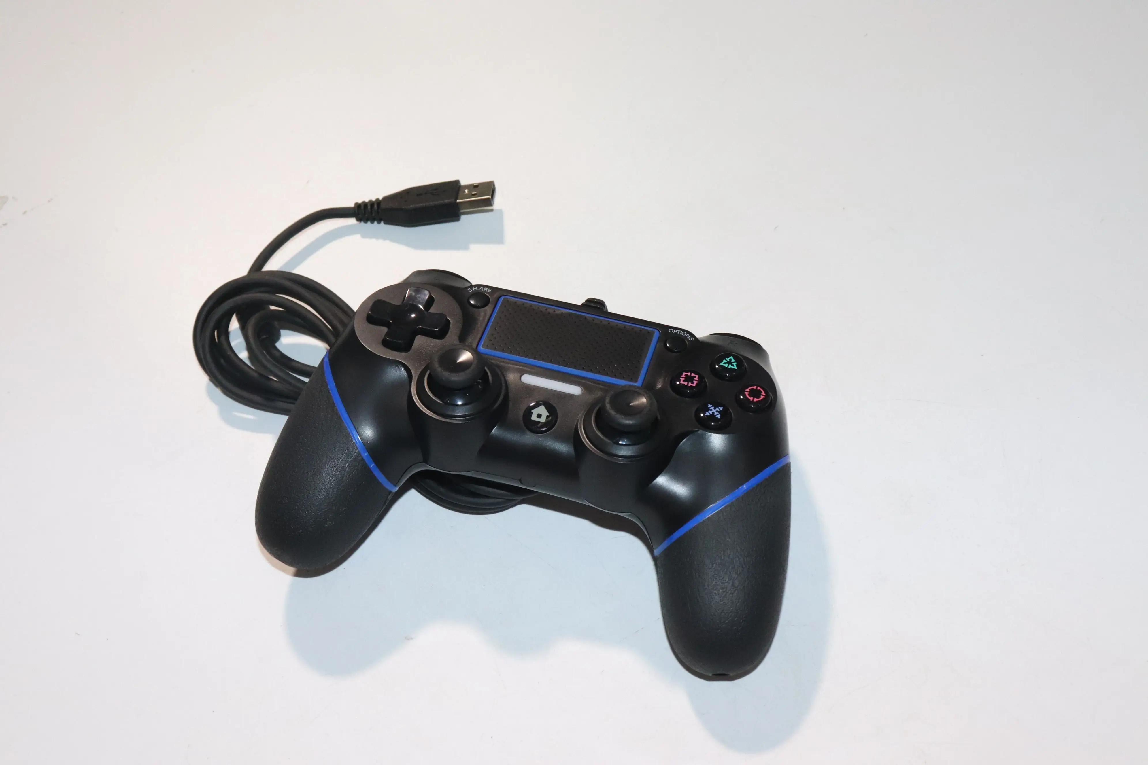 Прочный USB проводной игровой контроллер для sony playstation 4 Джойстик Геймпад контроллер синий и черный