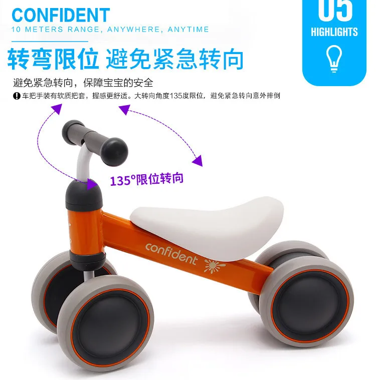 Брендовые детские велосипеды баланса скутер ходунки младенческой 1-3years самоката без педаль для вождения велосипед подарок для