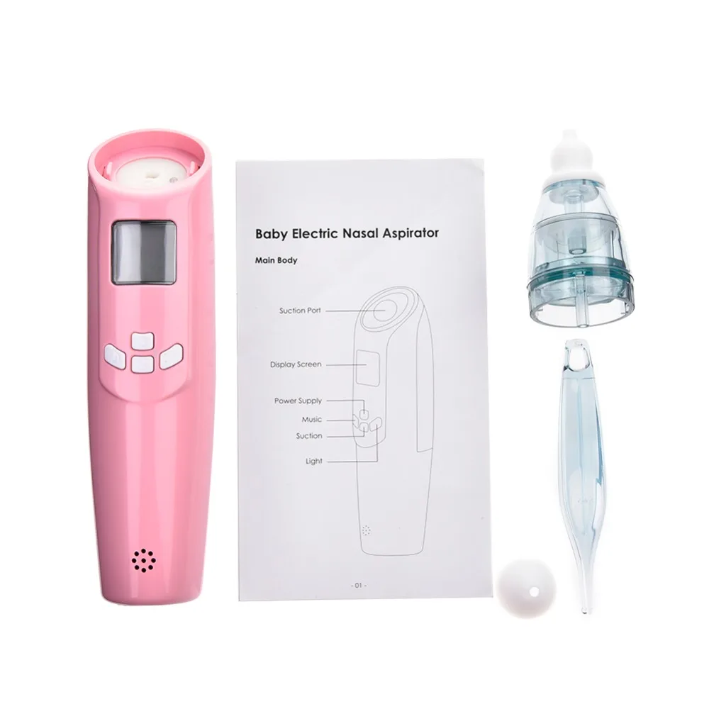 Baby Safety Electric Singing Nasal Aspirator Safe Hygienic Nose Snot Cleaner Suction with LCD screen For Newborn Infant Toddler (6)