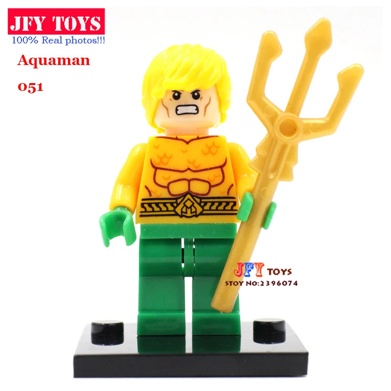 

Single Sale Aquaman Atlantis King DC Comics Justice League Super Heroes Building Blocks Kids Toys brinquedos menino