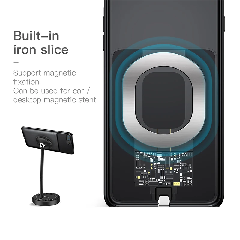 Baseus Qi receptor cargador inalámbrico para iPhone 5 5 s Ultra delgada Slim tapa de carga inalámbrica para iPhone 7 Plus Coque Fundas