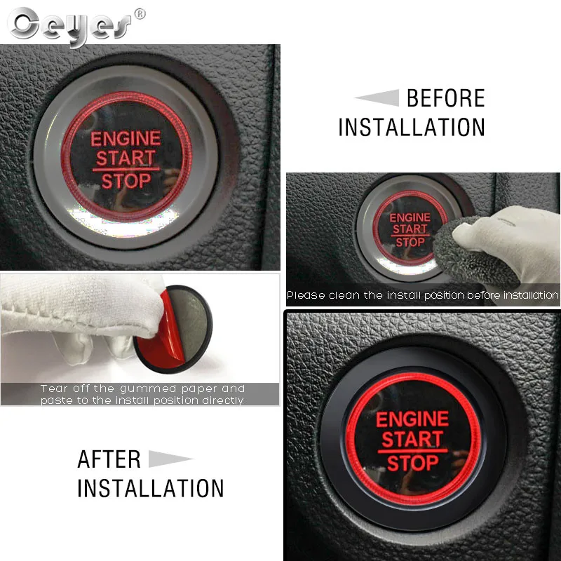Car Start Engine Button Key Ring for CIVIC (29)