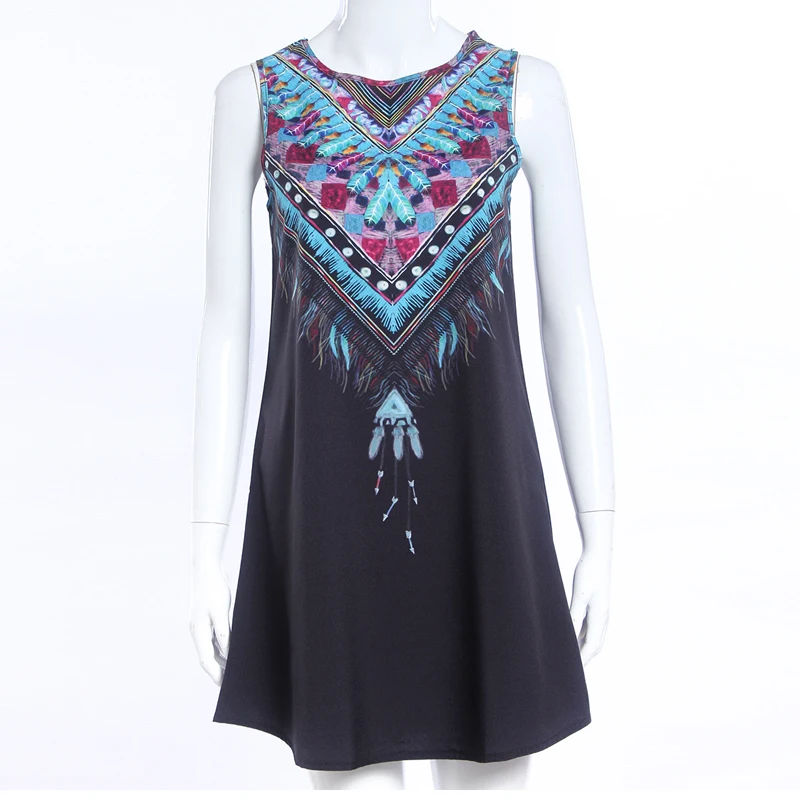 Summer Vintage Fashion font b Sexy b font font b Women b font BOHO Digital Printing