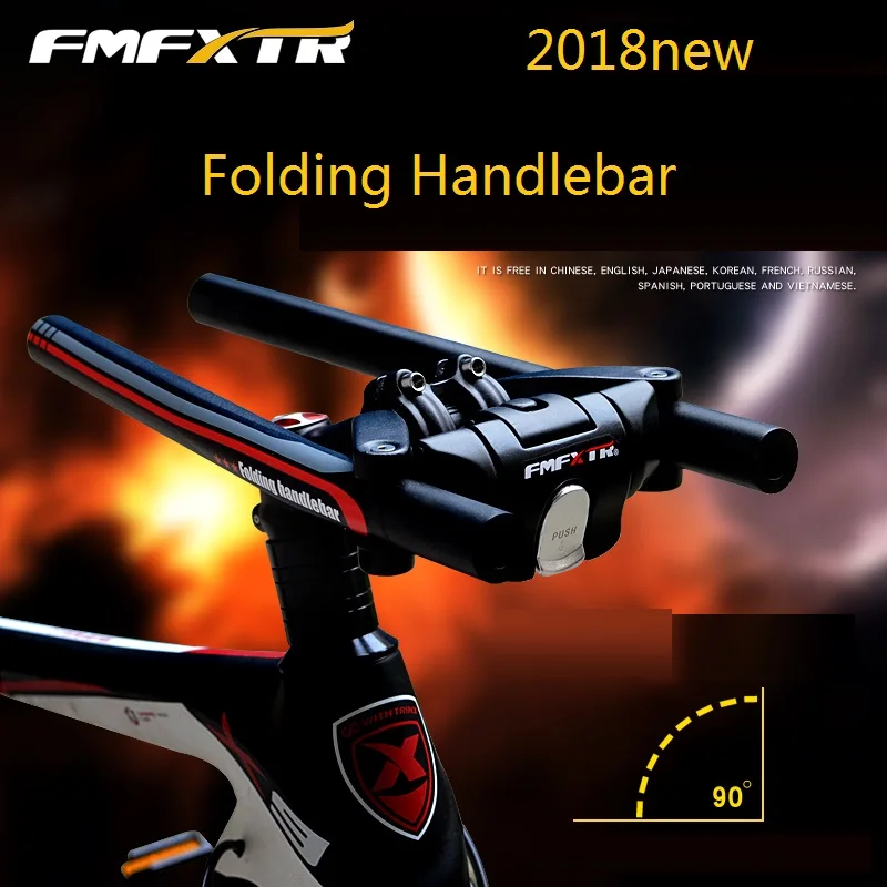 

2018 NEW Bicycle Quick Release Folding Horizontal Handlebar 25.4mm & 31.8mm x 620mm Scooter MTB Folding Road Bike Modified Parts