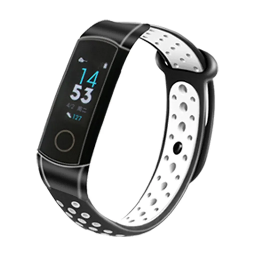 Умные часы Smartband с черным разъемом, силиконовый двухцветный ремешок для часов, ремешок на запястье для huawei Honor 4, умные часы, ремешки для часов