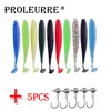 Proleurre 15 unids/lote de anzuelo de pesca gusano anzuelo de pesca 95mm 3g aritifial suave cebo de silicona Jigging Wobblers señuelo de pesca ► Foto 1/5