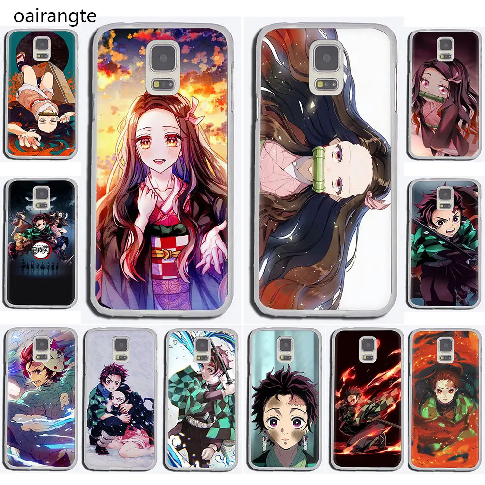 

Anime Demon Slayer Kimetsu no Yaiba Hard phone cover case for Samsung Galaxy S6 7 Edge S8 9 10 Plus Note10 8 9 M10 20 30