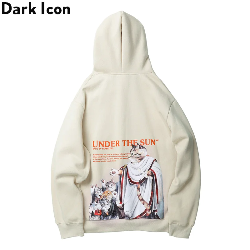 

Dark Icon Under the Sun Printed Hip Hop Hoodie Pullover Street Hooded Men Front Pocket Men's Sweatshirt and Hoodie