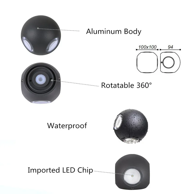 Tanbaby-8W-6W-Rotatable-360degree-Aluminum-Super-lighting-Outdoor-Waterproof-Wall-Lamp-Ball-Cross-lighting-LED